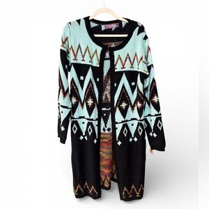 Selfie Couture Aztec-Inspired Cardigan - Size M/L